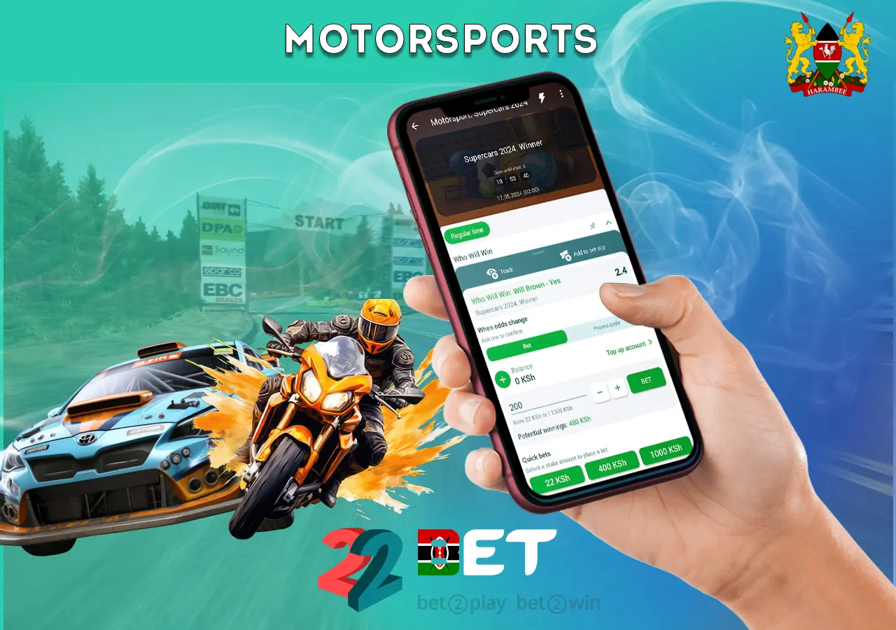 Betting on sporting events in motorsports